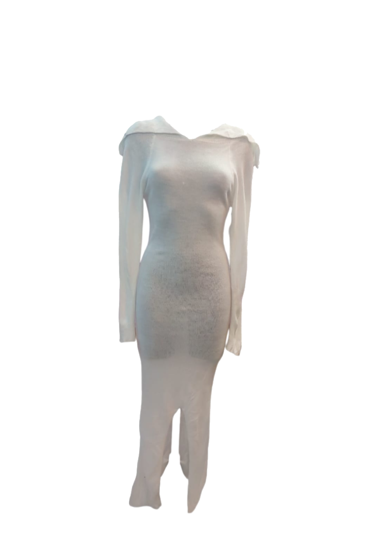Vestido de lanilla Blanco