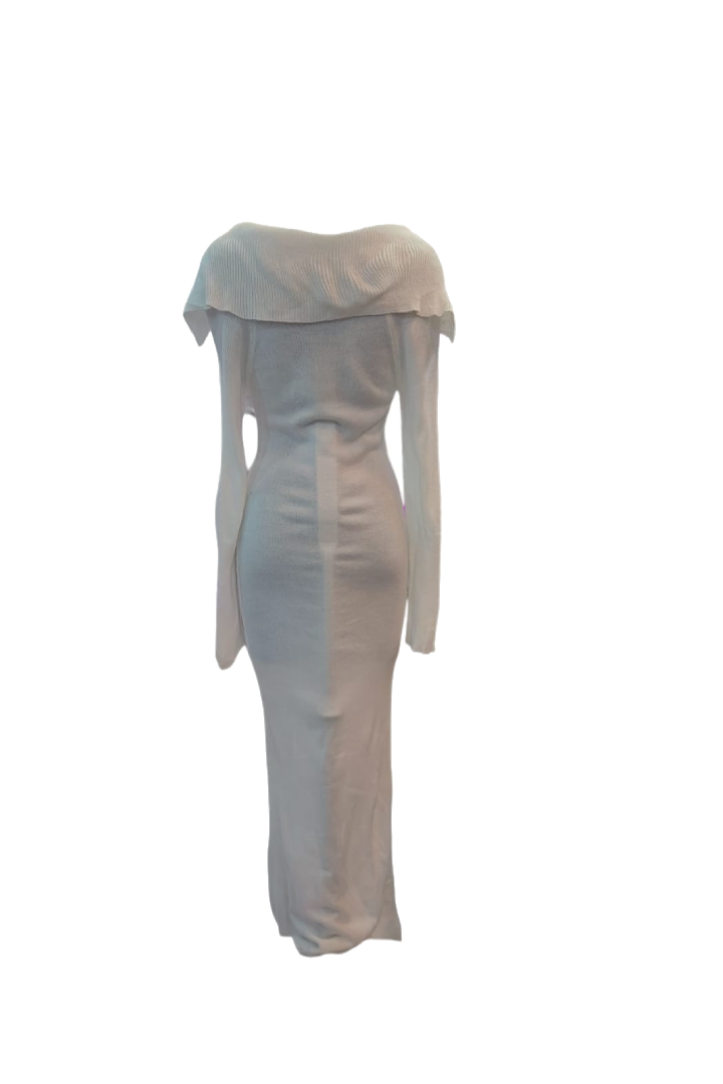 Vestido de lanilla Blanco