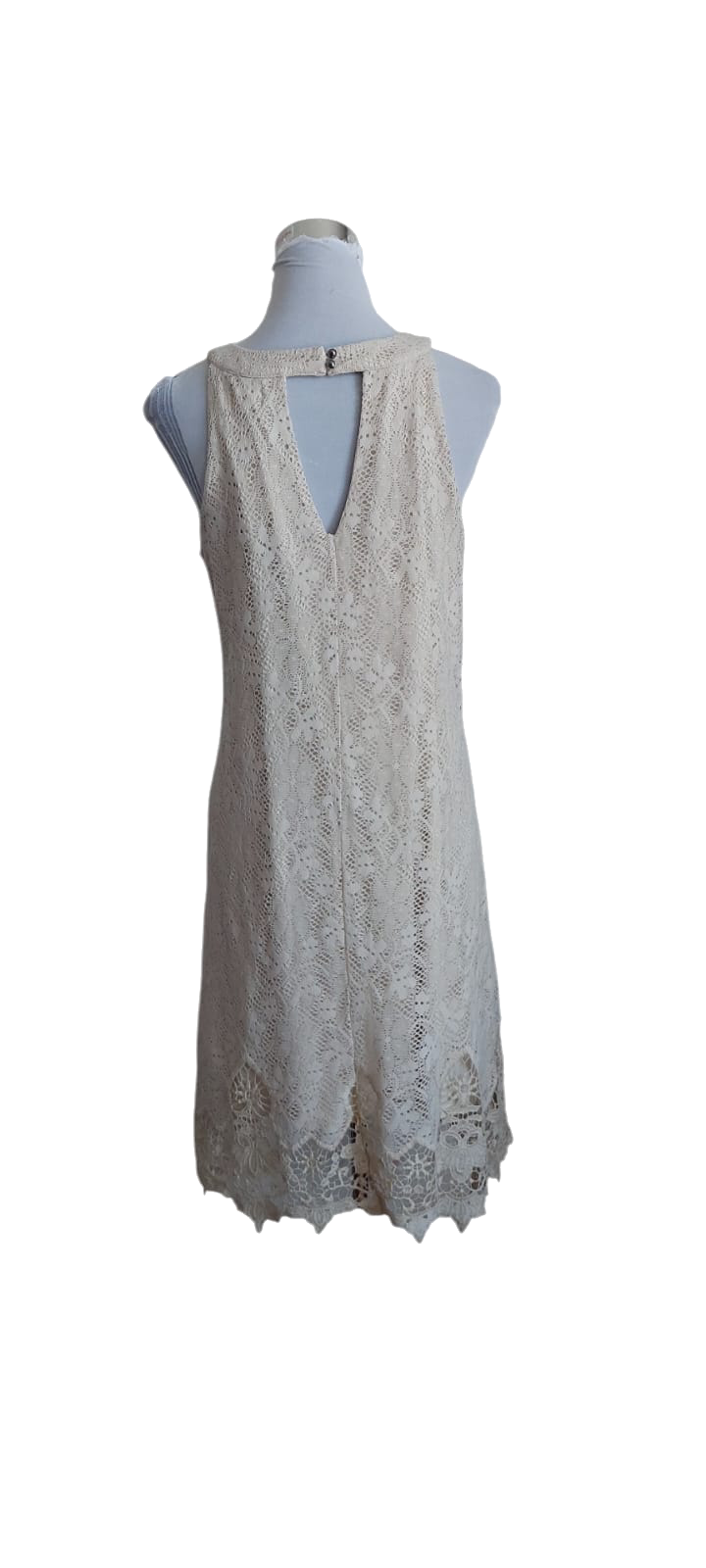 Vestido Encaje Crudo