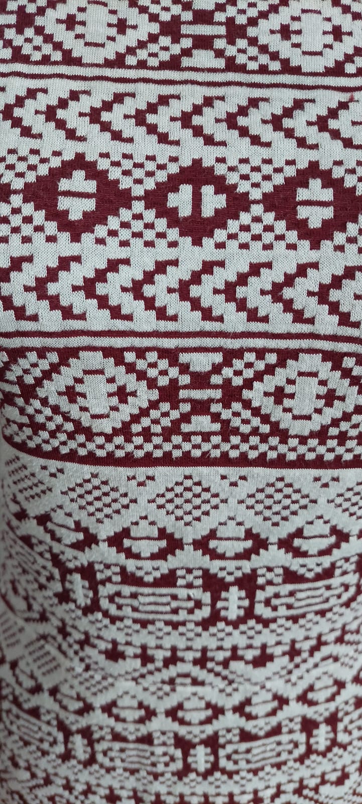 Vestido Burdeo Zig Zag