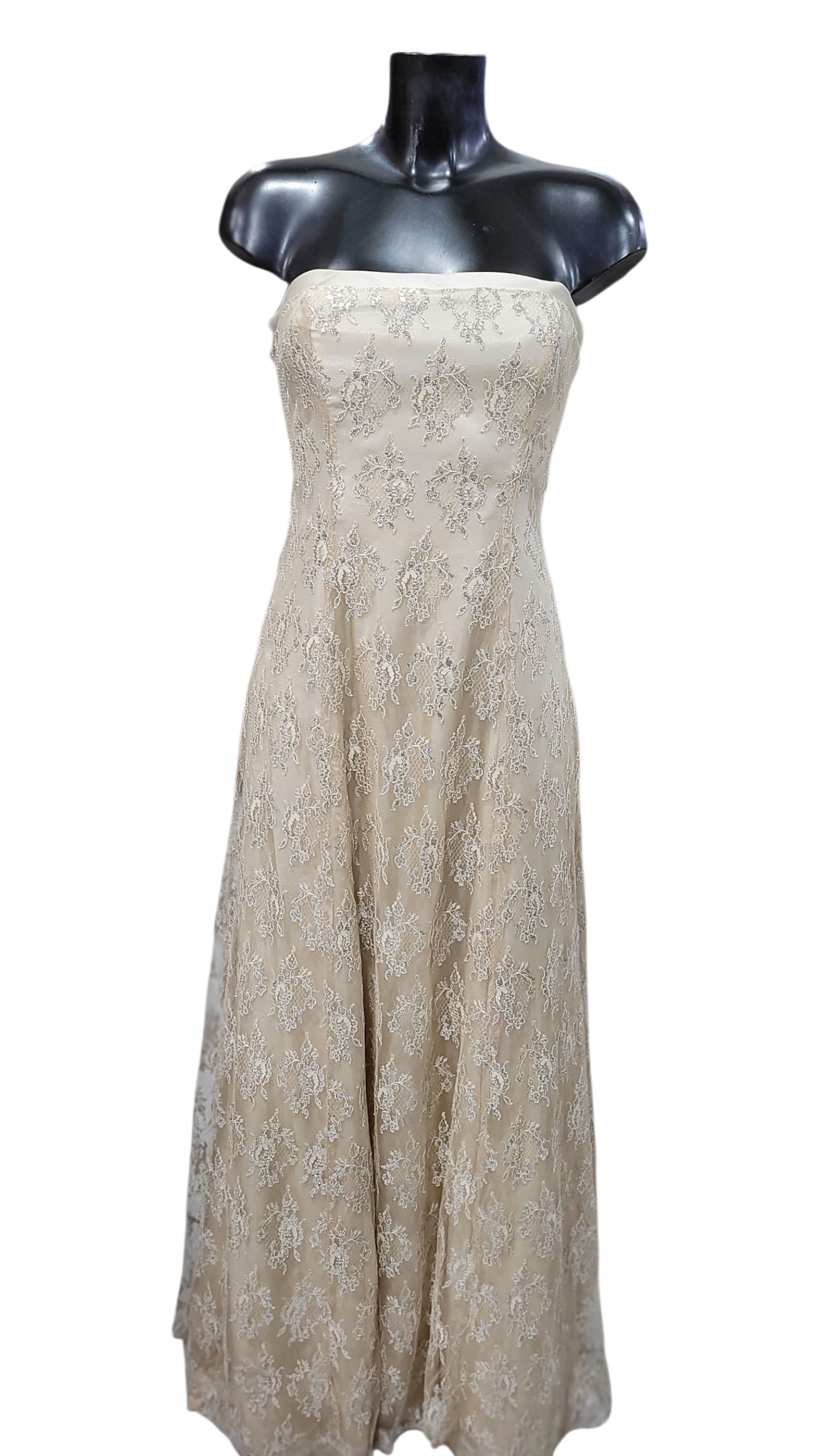 Vestido Strapless Dore