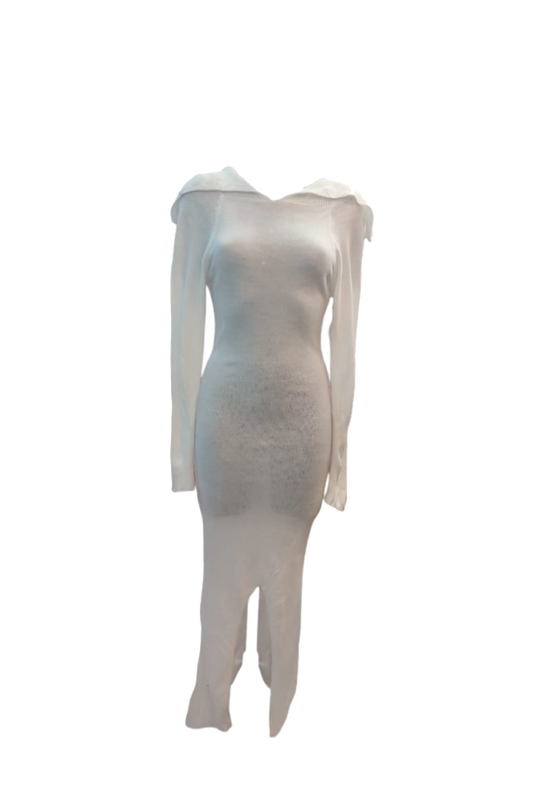 Vestido de lanilla Blanco