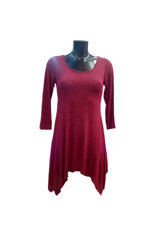 Vestido Burdeo  Canesú