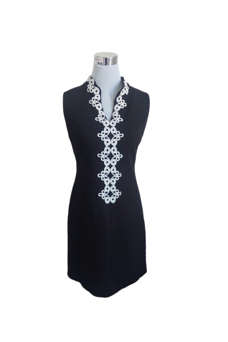 Vestido Negro Bordado
