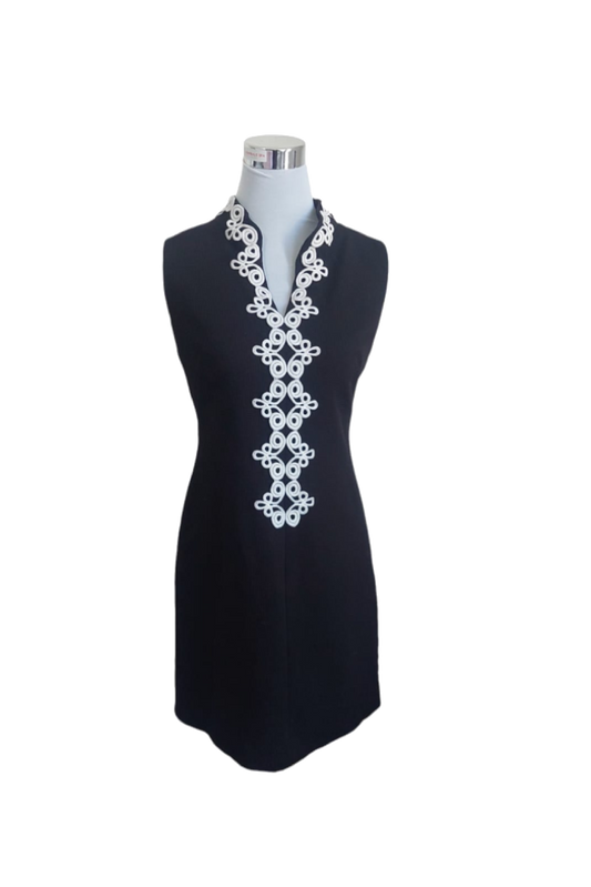 Vestido Negro Bordado