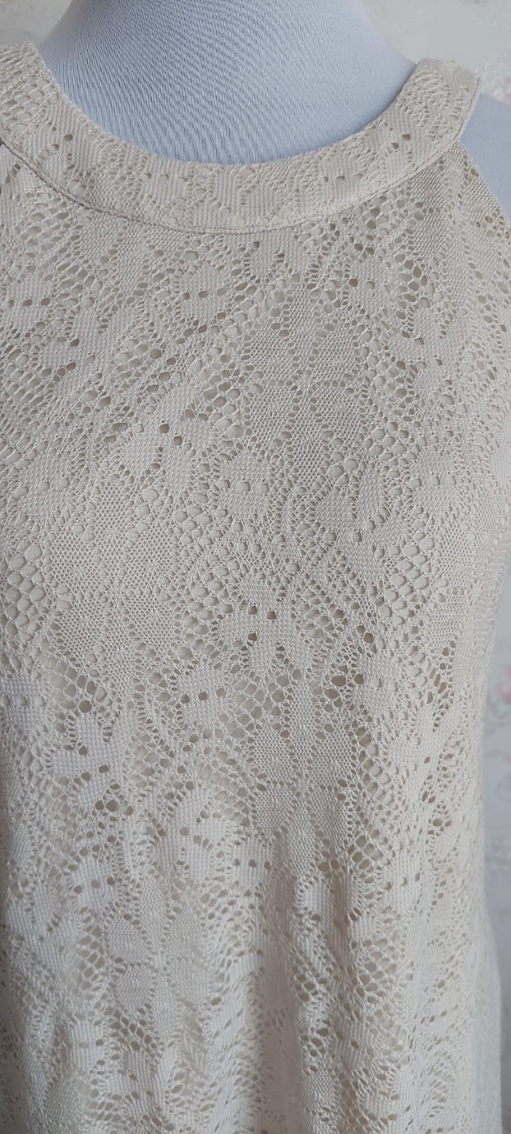 Vestido Encaje  Crudo