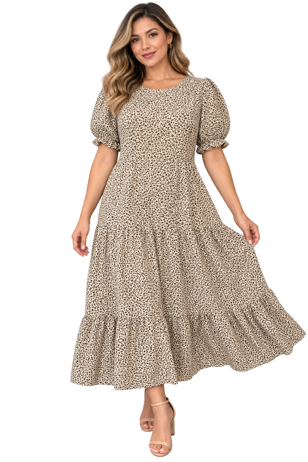 Vestido  café Print