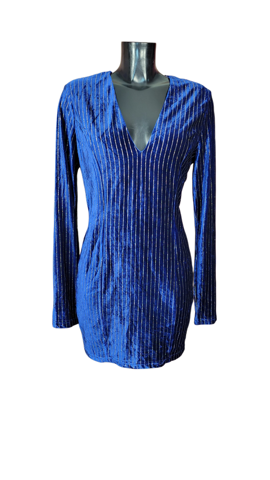 Vestido  Azul Brillos