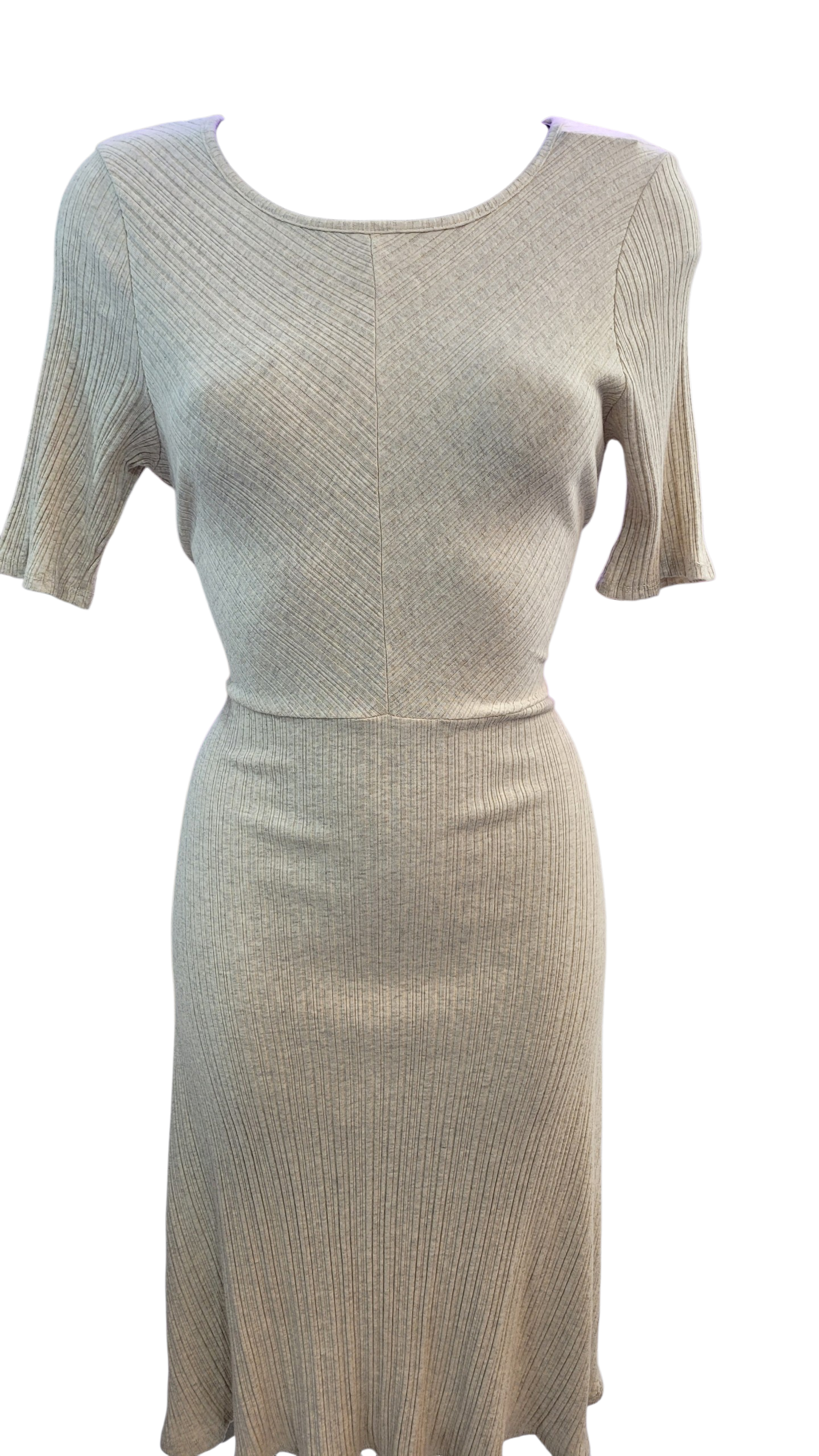 Vestido Crema Lazo