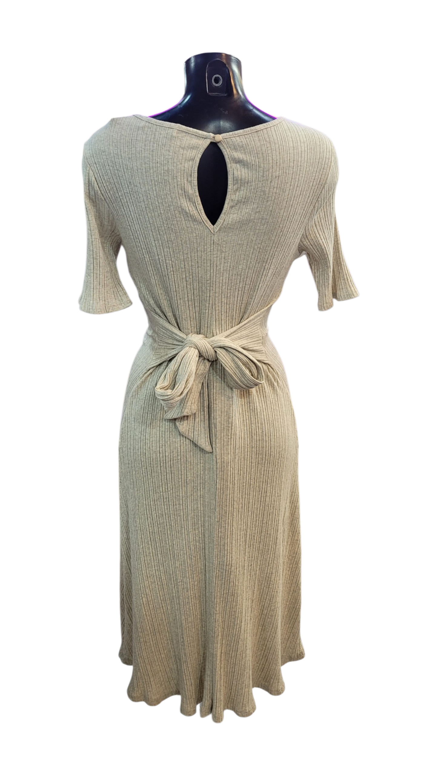 Vestido Crema Lazo