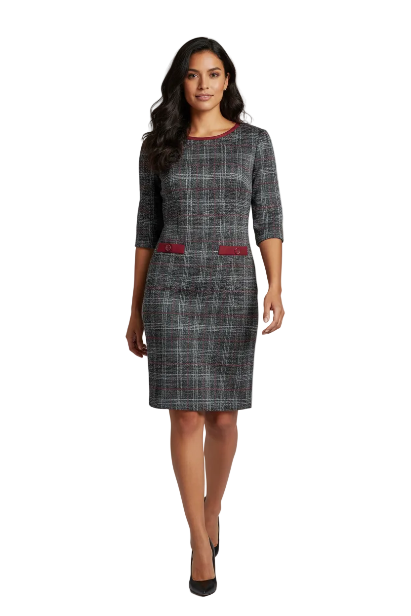 Vestido Recto cuadrille