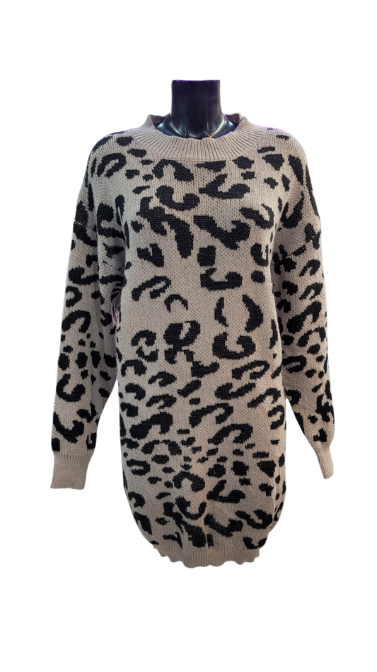 Vestido Lana Estampado